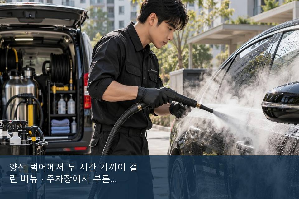양산 범어에서 두 시간 가까이 걸린 베뉴 · 주차장에서 부른 날